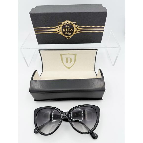 DITA Eclipse Classic Black Cat Eye Sunglasses Gradient Non-Polarized 100% UV - Picture 4 of 11